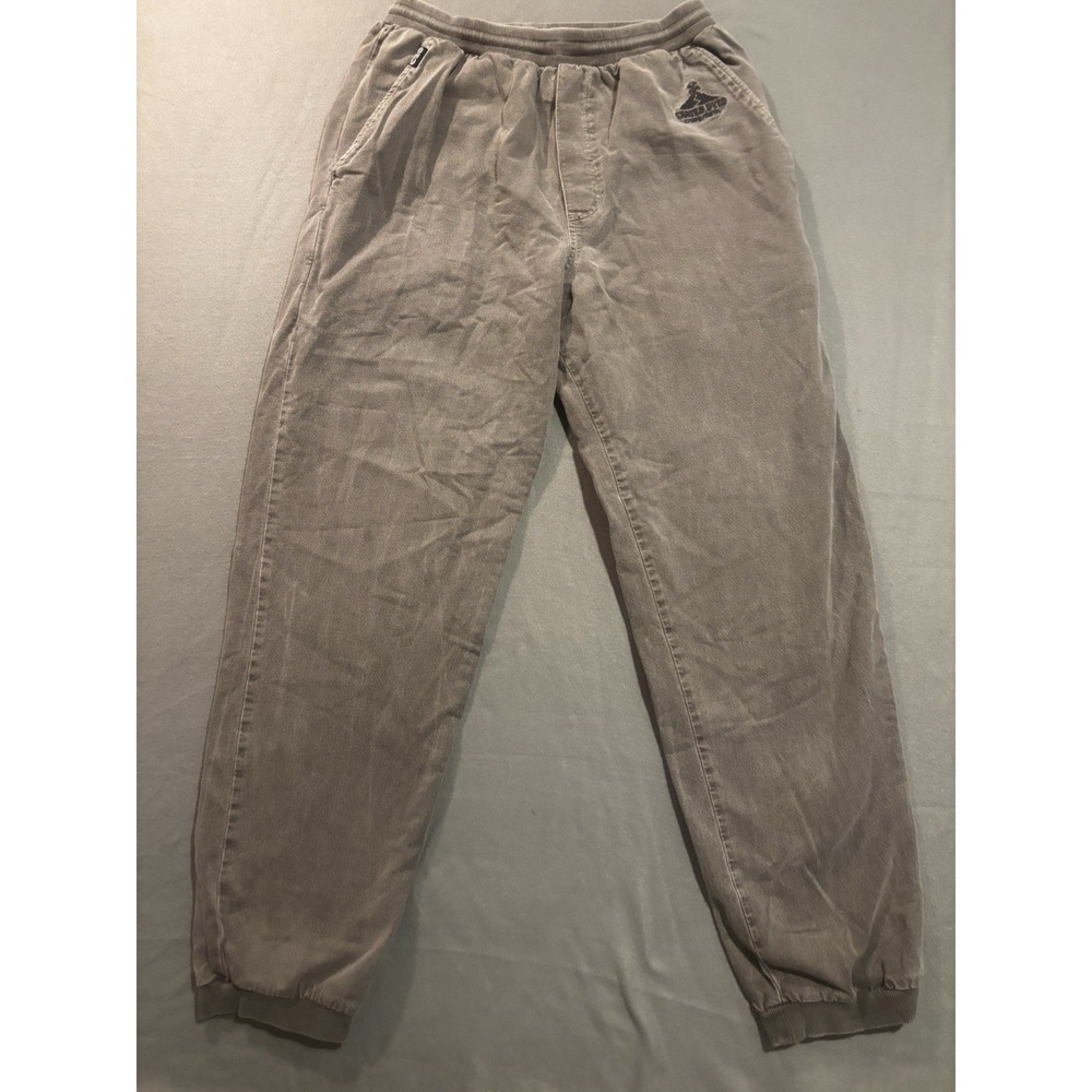 Crazy Shirts Vintage Pants Y2K Men's Large Crater Dyed Joggers Gray Wide Leg